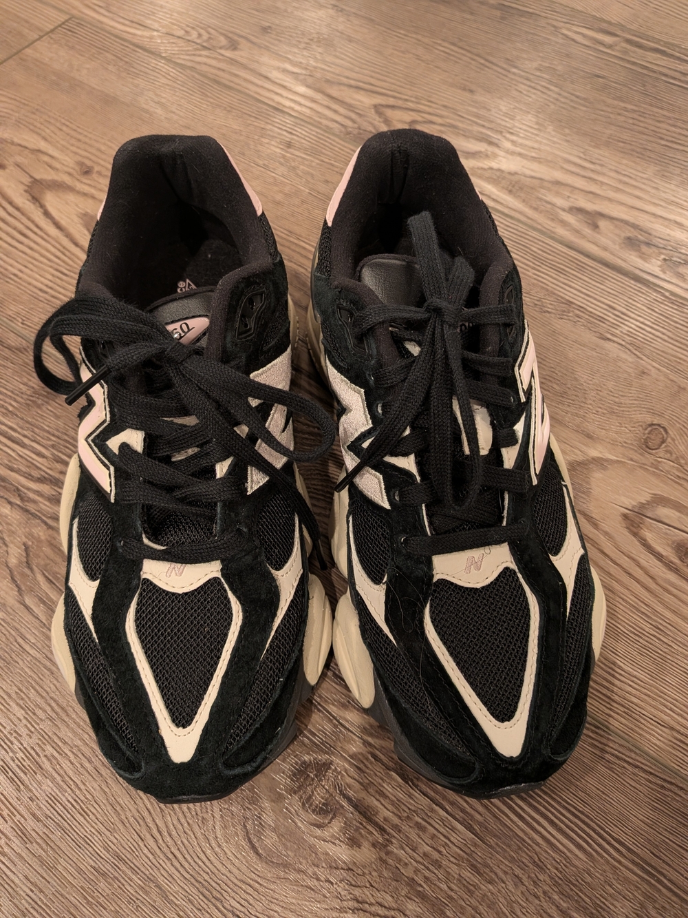 New Balance 9060 Black, Pink and Cream Women's Athletic Sneakers